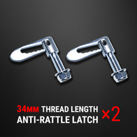 2 pcs Anti Rattle Latch Gravity Luce Bolt On Fastener Trailer Tailgate UTE 34mm