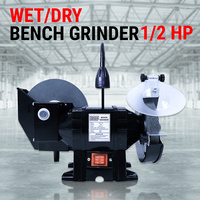 8" 6" Wet & Dry Bench Grinder 1/2HP 375W 200mm Knife Sharpener Power Tool Industrial Grinding