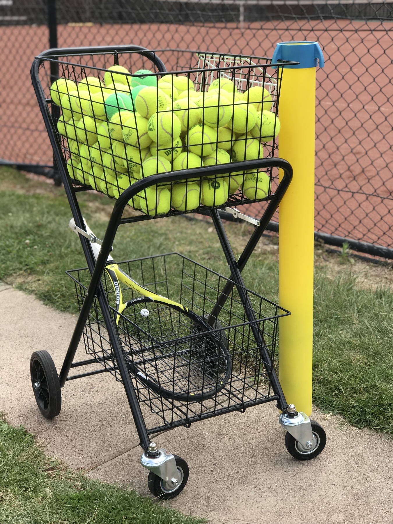 Trolley Double Basket Swivel Wheel Collapsible Shop