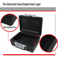 Details about   Security Box Fireproof Water Resistant Chest A4 Safe Cash Money Emergency 