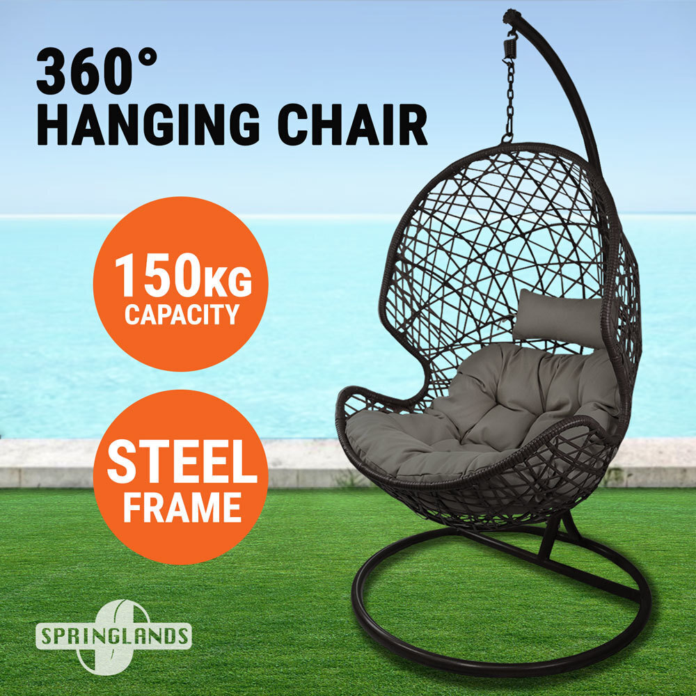 Gardenista Green Tufted Outdoor 105cm Round Swing Chair