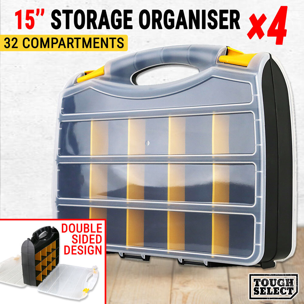 4× Storage Organiser Plastic 19