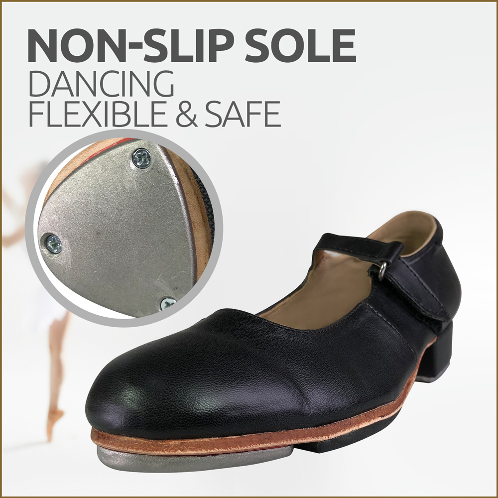 Dance Shoes Child Adult Cow Leather Soft Slip On Split