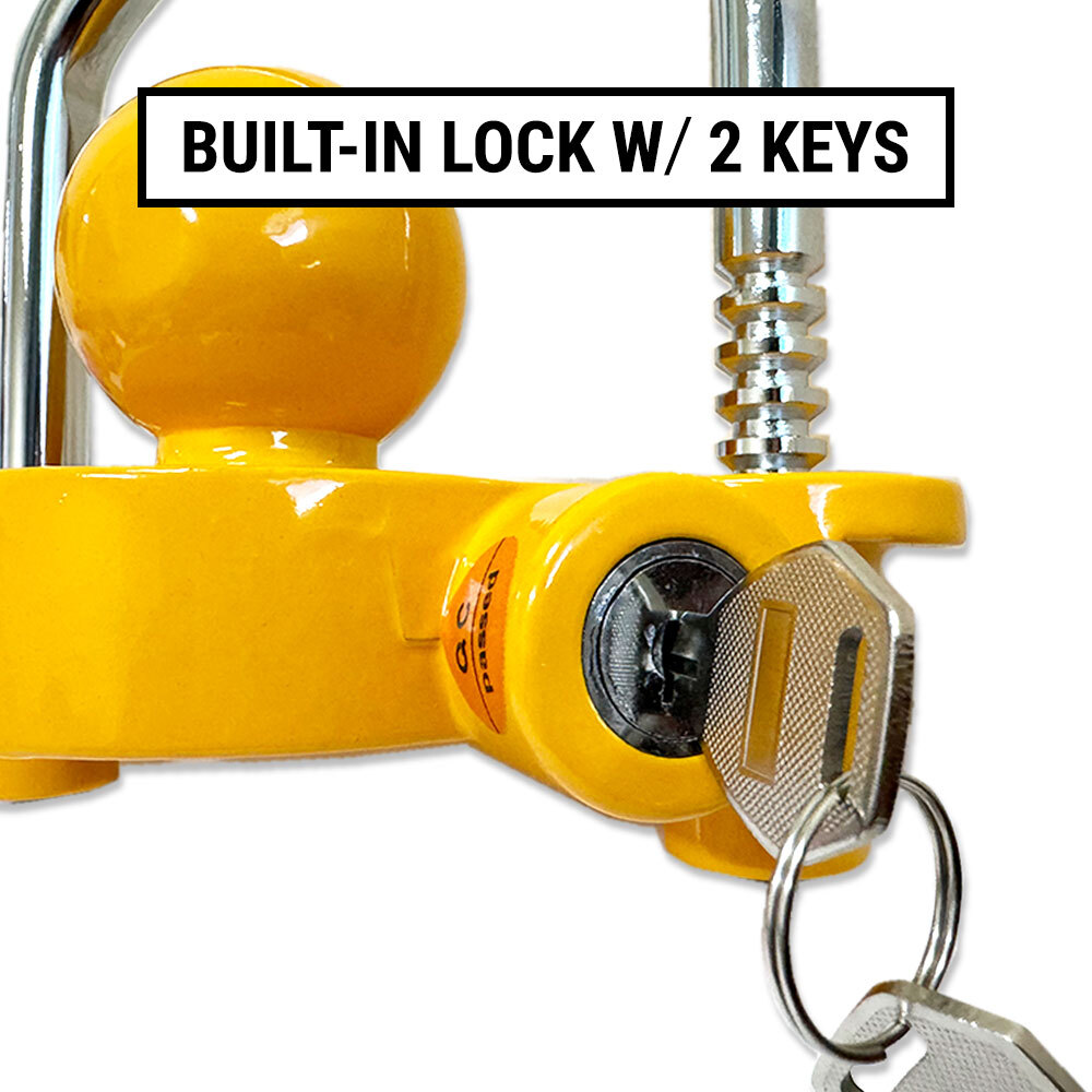 Bronze Trailer Coupling Lock – Anti-Theft Hitch Pin With 2 Keys For Caravan Security