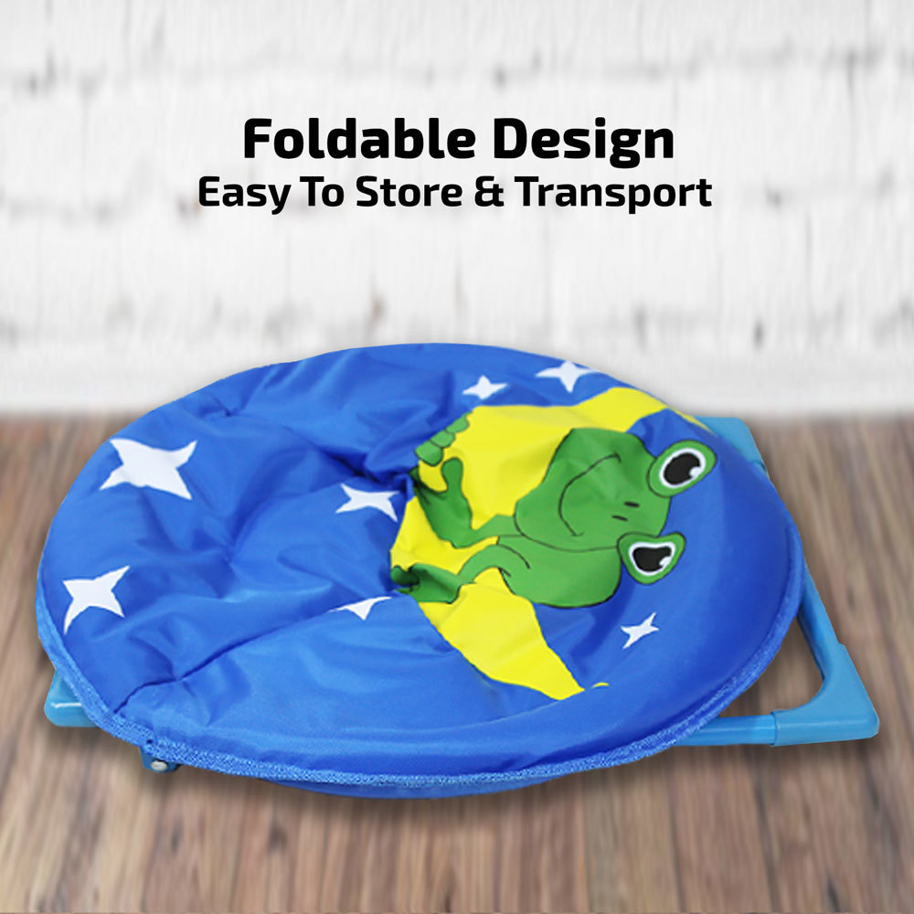 Kids Moon Chair Folding Padded Oval Round Seat Toddler Lounge Outdoor