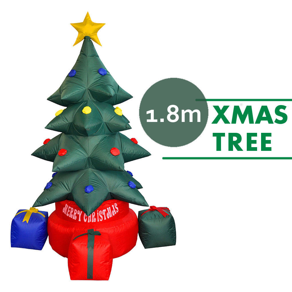 Inflatable Christmas Tree W Built In Light Xmas Decoration Airblown 6 Height Inflatable Christmas Tree W Built In Light Xmas Decoration Airblown 6 Height