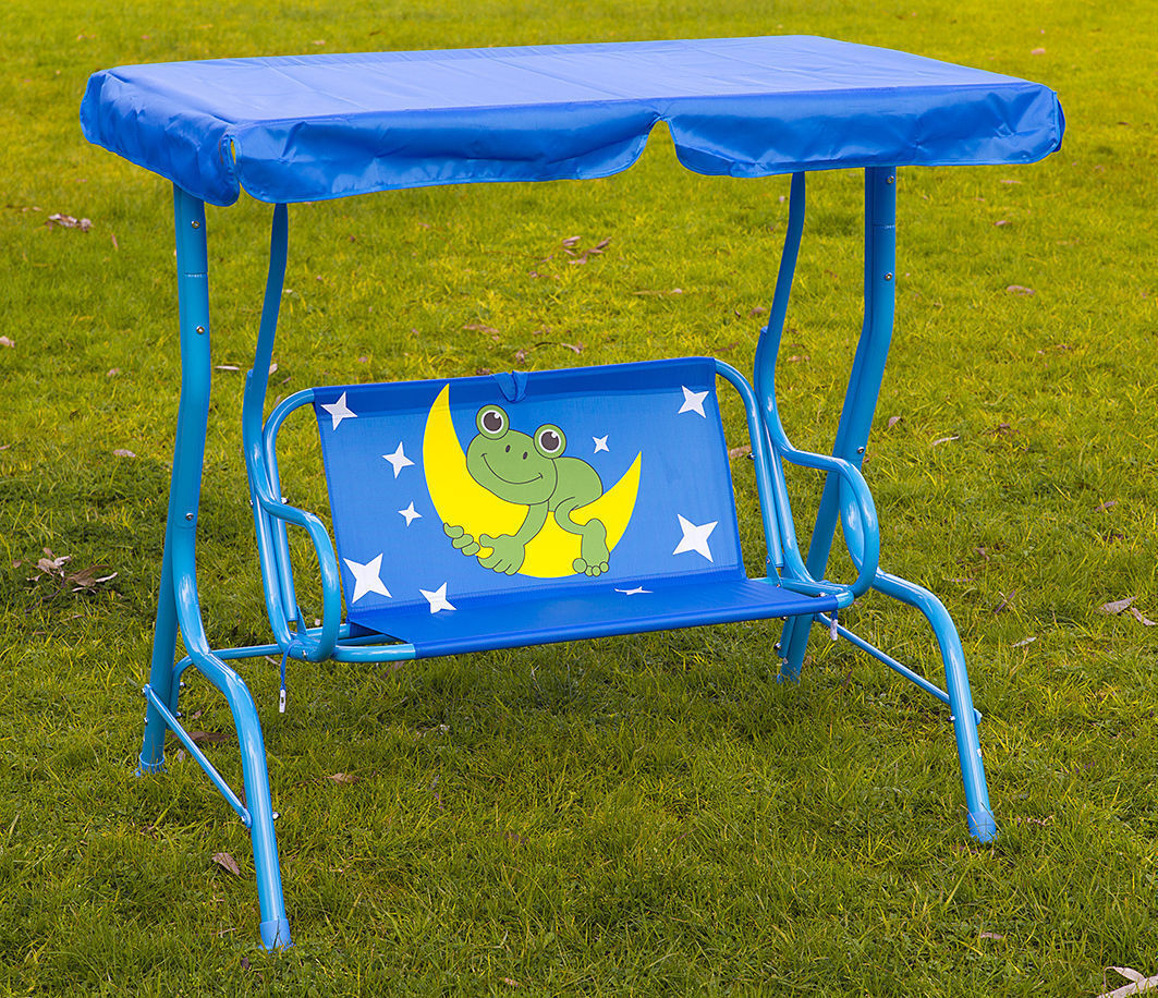 Kids Swing Chair Frog Pattern Canopy Chair Hanging Chair
