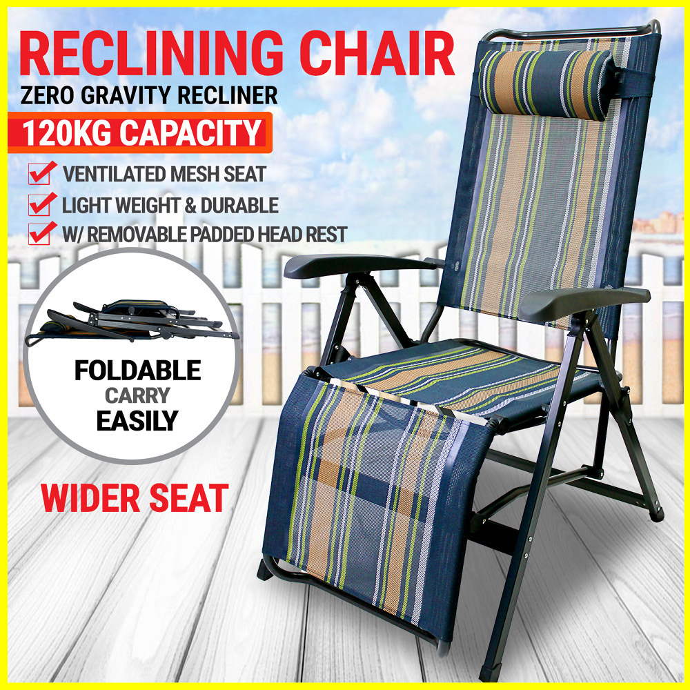 King Size Zero Gravity Foldable Recliner Outdoor Camping Beach