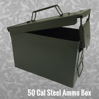 New 50 CAL Ammo Box Steel Ammo Can Hunting Ammunition Military Tool Box