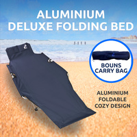 Folding Camping Bed Lounge Stretcher Bag Chair Cot Outdoor Beach