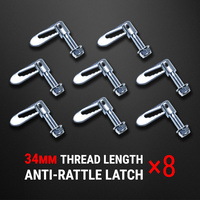 8 pcs Anti Rattle Latch Gravity Luce Bolt On Fastener Trailer Tailgate UTE 34mm