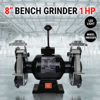 8&quot; Bench Grinder W/ Wheel Dresser 1HP 200mm Sharpener Industrial Tool Grinding