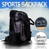 Backpack 30L Camping Hiking Multifunction Shoulder Travel Bag Schoolbag Black