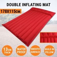 Air Mattress Double Bed Inflatable Rubberised Cotton Camp Mat Emergency Survival