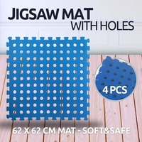 Interlocking Eva Jigsaw Mat Camping W/ Holes Blue Gym Yoga Martial Arts Exercise