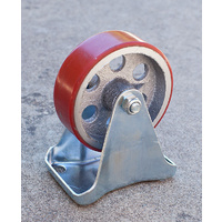 4 x Castor Wheel 3.5&quot; Fixed Polyurethane Coating Hold 480kg Heavy Duty Trolley