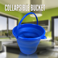 Collapsible Bucket 10L Bowl Tub Folding Container Camping Caravan Fishing Hiking