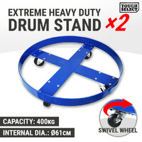 2PCS Drum Dolly 55 Gallon Stand Wheel Trolley 400KG Swivel Heavy Duty Blue