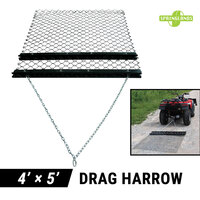 4FT × 5FT Drag Harrow Rake Light Chain Farming Soil Preparation Quad Bike Mower