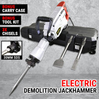 Electric Jackhammer W/ 3 Chisels Demolition Jack Hammer Drills Concrete Breaker