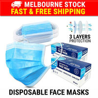100PCS Face Mask 3 Layer Protective Mouth Masks Filter Respirator