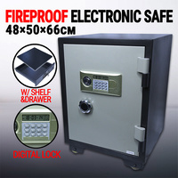 Fireproof Steel Digital Electronic Safe W/ Shelf & Drawer, Security Sentry Home Office