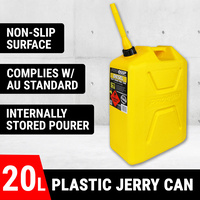20L Plastic Jerry Can W/ Pour Spout Diesel Fuel Container Spare Petrol Storage