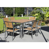 7PCS Polywood Outdoor Setting Dining Furniture Table Chairs Garden Patio Lounge