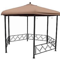Deluxe Hexagon Gazebo 3.5m with blinds / curtains