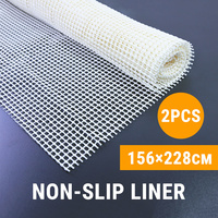 2PCS 156x228cm Anti Non Slip Grip Liner Cabinet Drawer Cupboard Kitchen Underlay