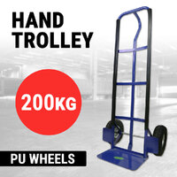 200KG Hand Trolley Truck Transport Platform Courier Cart Heavy Duty PU Wheels