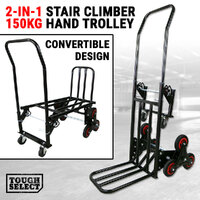 Convertible Stair Climber Hand Truck Platform Trolley Steps Climb Cart 6 Wheels