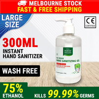 300ml Hand Sanitizer 75% Alcohol Sanitiser Gel Kill 99.99% Of Germ Bacteria Pump