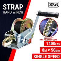 Hand Winch 1400LBS/635KG Strap 8M Trailer Webbing Car Boat Trailer 4WD Camper