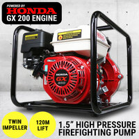 1.5&quot; Petrol High Pressure Water Pump GX200 HONDA Engine Fighting Twin Impeller