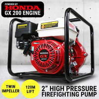 2" Petrol High Pressure Water Pump GX200 HONDA Engine Fighting Twin Impeller