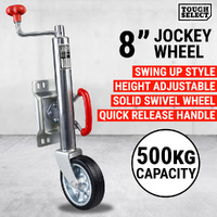8" Jockey Wheel 500KG Swivel Solid Wheel Swing Up Caravan Camper Boat Trailer