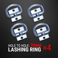 4 Pcs Lashing D Ring Zinc Plated Tie Down Anchor Trailer UTE 4WD