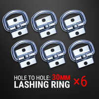 6 Pcs Lashing D Ring Zinc Plated Tie Down Anchor Trailer UTE 4WD