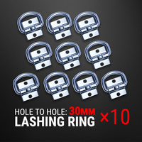 10 Pcs Lashing D Ring Zinc Plated Tie Down Anchor Trailer UTE 4WD