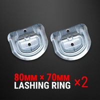 2 Pcs Lashing D Ring Zinc Plated Rope Ring Tie Down Anchor Trailer UTE