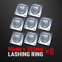 8 Pcs Lashing Ring Zinc Plated Recessed Tie Down Point Anchor Trailer UTE