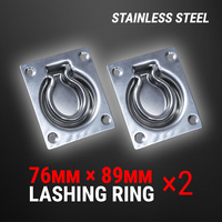 2 Pcs Lashing Ring Stainless Steel Recessed Tie Down Point Anchor Trailer UTE