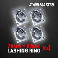 4 Pcs Lashing Ring Stainless Steel Recessed Tie Down Point Anchor Trailer UTE