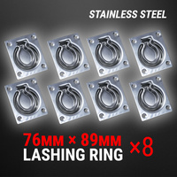 8 Pcs Lashing Ring Stainless Steel Recessed Tie Down Point Anchor Trailer UTE