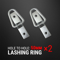 2PCS Lashing D Ring Zinc Plated Tie Down Anchor Point Trailer UTE 4WD Toolbox