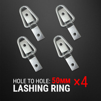 4PCS Lashing D Ring Zinc Plated Tie Down Anchor Point Trailer Toolbox UTE 4WD
