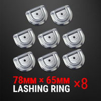 8PCS Lashing D Ring Zinc Plated Rope Ring Tie Down Anchor UTE Trailer ATV Truck