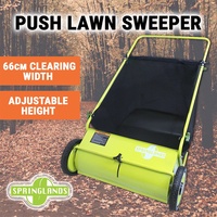 26'' Hand Push Lawn Sweeper Grass Clipping Leaves Debris Driveway Sweeping