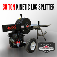 30 Ton Kinetic Log Splitter Flywheel Wood Cutter Briggs &amp; Stratton Petrol Engine